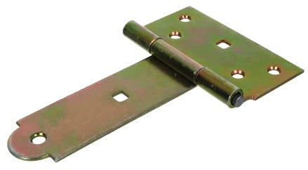 NAJDER Set di 2 cerniere a T zincate da 150 mm, carniere per legno, cerniera a croce in legno per cancelli da giardino, per uso interno ed esterno, decorativa, giallo zinco