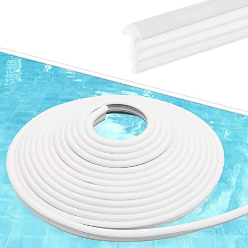 Swimming Pool Beaded Liners Lock 120'ft, Pool Liner Lock for Above-Ground & In-Ground (White)