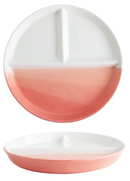 Placas de fondue 4 pieza conjunto Cerámica colorida, redondo 20.3cm / 8 pulgadas 02