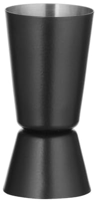HENDI Jigger doble 25/35 ml, BarUp, vaso medidor de cócteles, medidor dosificador de barra, barman, bar, bebidas, cocktails, ø40x(H) 75 mm, acero inoxidable con recubrimiento de polvo negro