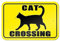 NEW CARTELLO SEGNALETICO - Avvertimento con Gatto - Adesivo Extra Resistente, Pannello in Forex, Pannello In Alluminio (PANNELLO IN ALLUMINIO 20X31 CM)