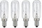 B4U Cooker Hood Bulbs 40Watt, Extractor Fan Bulb Dimmable, 4 Pack E14 SES Appliance Lamp Tubular Shape Light, T25 Small Edison Screw Filament Light Bulbs, Softer Warm White 2700K