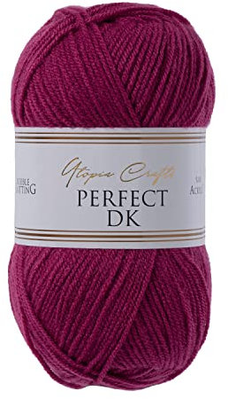 Utopia Crafts DK Double Knitting Yarn 100g (Dark Raspberry)