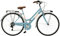 Airbici Damenfahrrad Citybike 28 Zoll | Fahrrad Damen Retro Cityräder City Bike 6-Gang, Stahlrahmen, Schutzbleche, LED-Licht und Gepäckträger | Fahrrad für Mädchen und Damen (Blau)