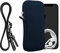 kwmobile Handytasche für Smartphones XXL - 7 - Neopren Handy Hülle Marineblau mit Kordel - Handy Tasche mit Handykette 17,7 x 8,5 cm Innenmaße