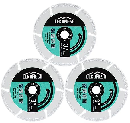 Disco Carburo Madera - 3pcs 75mm x 10mm Disco de Corte de Carburo de Tungsteno Hoja de Sierra Circular para Madera, Laminado, Placa de Yeso, Fibra de Vidrio, Plástico, Tubo de Goma,LEKOMESH