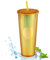 WMLBK Nieten Becher mit Deckel und Strohhalm,710ml Strohbecher Doppelwandige Kaltbecher Wiederverwendbar Plastik Trinkbecher für Saft Kaffee Home Office Wiederverwendbar(Golden)