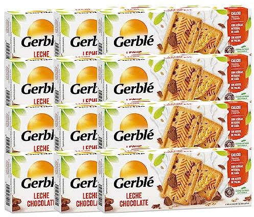 Gerblé Galleta de Leche, Chocolate y Yogur, 12 Unidades