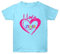 Unisex Zumba Training Wear Heart Print Rundhalsausschnitt Unisex T-Shirt Zumba Class Dance Fitness Kurzarm-Top I Love Zumba Bedrucktes T-Shirt