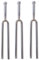 JOCXZI Stimmgabel 440Hz,Silber Stimmgabel,Stimmgabeln,Stimmgabel aus Edelstahl, Tuning Fork Stimmgerät mit Schwarze Reinigungstuch (3 Stück)