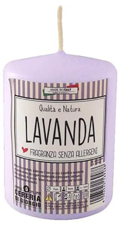 Candela profumata alla Lavanda Ø 7 cm h. 10 cm - Senza allergeni