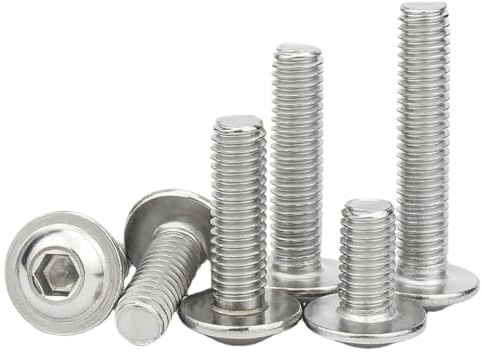 Bulloni per connettori per mobili in acciaio inossidabile SS304 viti a brugola a testa piatta esagonale (10,M10 x 16mm)