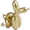 Rideco Pooping Ballon Hund Skulptur Kleine Tierstatue Home Decor Moderne Dekorative Kunstskulptur Moderne Desktop-Ornament für Büro Schlafzimmer Wohnzimmer Dekor (Gold, Klein)