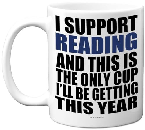 Funny Football Mug Gift for Reading Fans - Footy Only Cup - Joke Xmas Birthday Mugs Present Gifts for Son Dad Brother Uncle Colleague Friend Cousin, 11oz Ceramic Dishwasher Safe Coffee Tea Cup