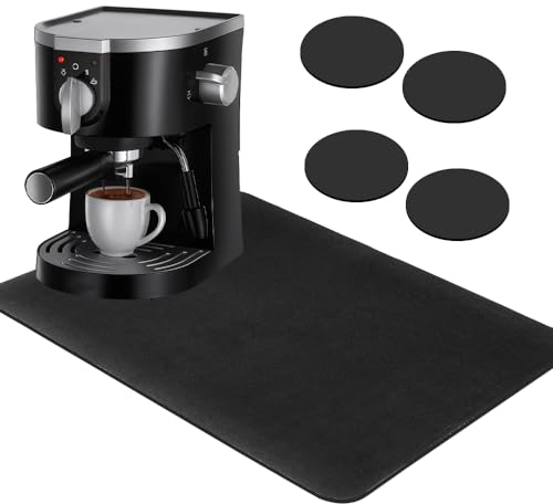 NAROSEBE Alfombrilla Escurreplatos de Café, 40 x 50cm Estera Fregadero Secado Rápido, Alfombrilla Secado de Platos, Alfombrilla para Cafetera Silicona, Antideslizante Drying Mat para Cafetera Cocina