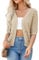 GRACE KARIN Womens Short Sleeve Cardigans V Neck Sweater Elegant Button Cardigan Apricot XL
