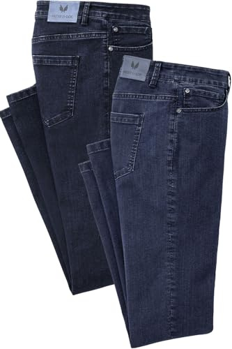 Patsy & Lou Jeans Damen, 2er Pack Damen Jeans mit Stretch, Mid-Waist Jeanshosen mit geradem Beinverlauf, Straight Jeans, Gr. 36 – 46 | auch in Kurzgrößen