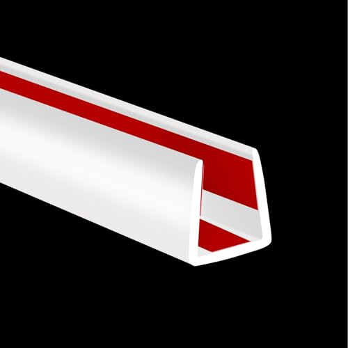 Bordo in gomma, flessibile autoadesivo a forma di U, striscia adesiva per bordi, larghezza 10 mm, protezione per bordi a prova di bambino per legno, compensato, mobili, 6 m, bianco