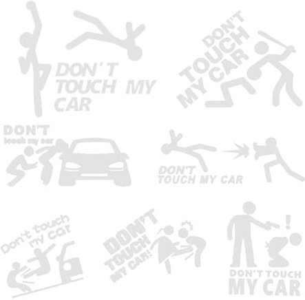 Aufkleber „Don't Touch My Car“, Aufkleber „Don't Touch My Car“ | Berühren Sie nicht mein Auto-Aufkleber,Kreativer Stoßstangenaufkleber für Autostoßstange, wasserdichter PVC-Aufkleber für Auto, SUV, Bo