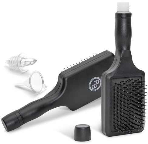 GoPong Haarbürstenflasche, 2 Stück (473 ml insgesamt) – Partybürste, versteckte Alkohol-Reiseflaschen für Frauen und Männer, geheime Likörbehälter für Konzerte, Kreuzfahrten und Sportveranstaltungen –