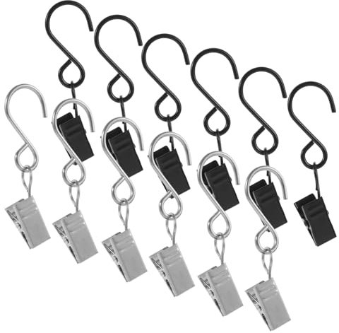 ULTECHNOVO 20pcs Curtain Track Hooks s Hooks Outdoor Heavy Duty Sticky for Lights Banners and Rv