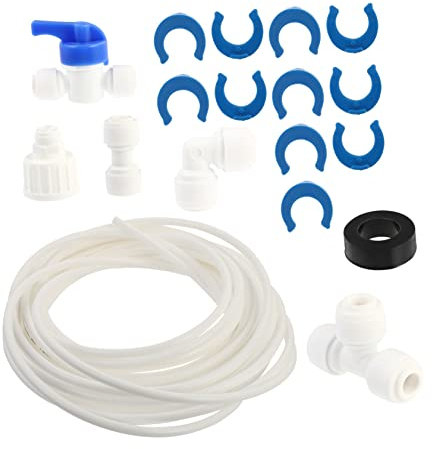 jojofuny Complete Ice Maker Connection Kit Water Supply Pipe Joint for Fridge Freezer Plumbing Fitting