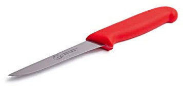 THE SMITHFIELD - Boning Knife - Crafted from 420 Stainless Steel Blade – Ideal for Portioning, Parting, and Bone Removal - Red Handle for Raw Meat