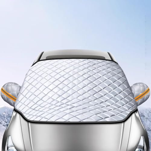 FCOLTIFQ Frontscheibenabdeckung Auto Winte Für VW Golf 8 MK8 GTI GTE GTD R 2020-2024, Scheibenabdeckung Magnet Windschutzscheibenabdeckung Frostschutz Sonnenschutz für Gegen Schnee EIS Frost UV