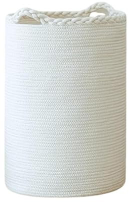 Panier à Linge, Corbeille a Linge de Corde en Coton, Paniere a linge sale, Panier de Rangement Linge Sale, Panier a linge 57 L, 38x50 cm