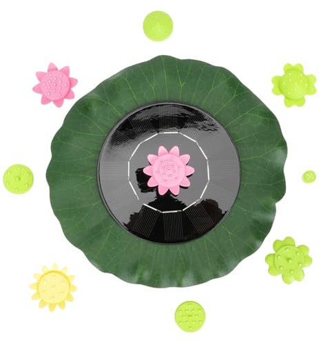 Mipcase 1 Set fontana da bagno per uccelli pompe dell'acqua fontana solare per laghetto UV galleggiante per piscina all'aperto decorazioni estive per laghetti AbS