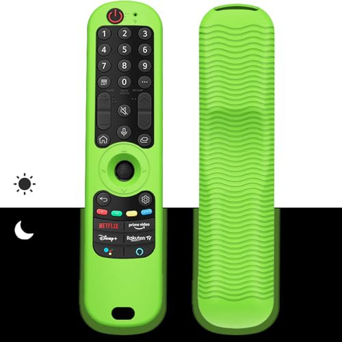 Fernbedienung Hülle für mit LG QNED Smart TV MR21GA/MR21GC/MR22GN/MR23GN/MR24GA/MR24GN,für LG 2022/2023/2024,leuchtet im Dunkeln,rutschfeste Silikon Schutzhülle