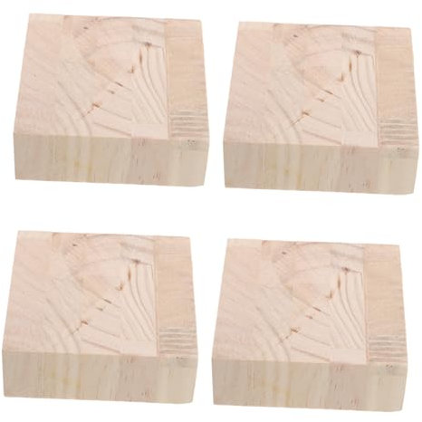 POPETPOP 4stücke Holz Möbelbeinerhöhungen Bett Und Schreibtischbeinerhöhungen Stuhlerhöhungen Tischniveauerhöhungen Möbelbeinschoner Mit Stauraumschutz