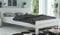 Interbeds Holzbett Bettgestell aus Holz Doppelbett Schlafzimmerbett Bettgestell aus Holz mit Lattenrost aus Massivholz (weiß, 140x200)