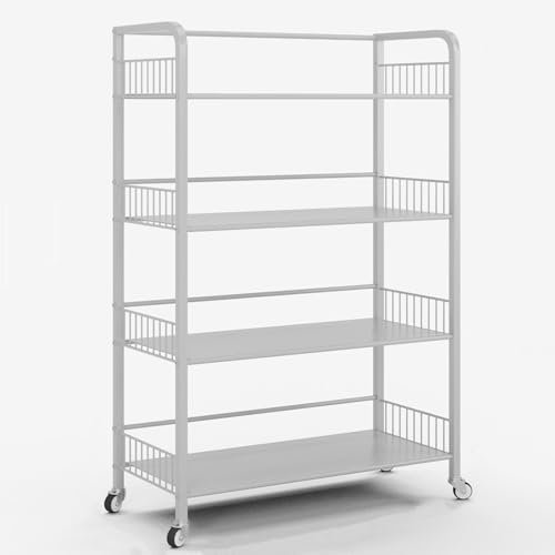 Doorhighpeak Snack Rack Potato Chip Display Rack, Bäckerei -Display -Rack mit Rädern, Bauernmarkthandwerksmesse für Supermärkte Geschäfte Cafés Büro