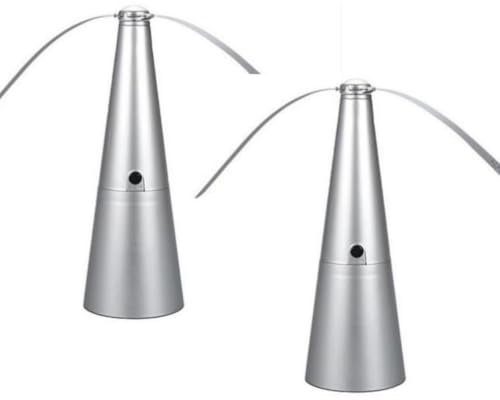 Genérico Ventilador Repelente Moscas para Mesa, Portatil 2PCS Espanta Moscas Exterior Interior, Ahuyentador De Insectos con Aspas S Uaves, Fly Fan para Hogar Cocina Barbacoas Picnics Viaje