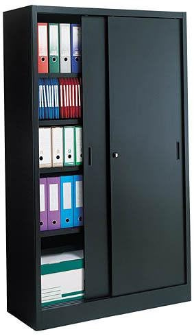 Générique Armoire Portes coulissantes Grande Largeur 200 x 120 cm (Noir)