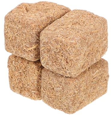 Didiseaon Miniature Hay Bale Decoration: Set of 4 Mini Hay Bales Toy Straw Bale Decoration for Model Building, Toy Houses Farm Scenes Autumn Table Decoration and DIY Crafts