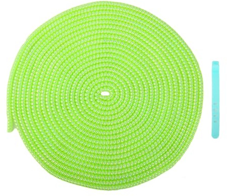 QLD COVER 4.8M(15.75FT) Spiral Cable Protector, Multicolor Suitable for Most Phone/Pad/Laptop USB Wire Cord Savers Protection Cover Anti-break Wrap Charger Data Line Cables Sleeves, Laser Green