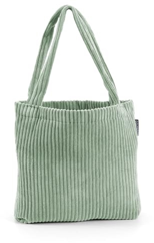 mokebo Totebag aus Cord 'Die Tragbare' Tragetasche, Schultertasche oder Shopper aus Cordstoff, Umhängetasche zum Einkaufen