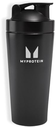 Myprotein Shaker in metallo nero – 750 ml shaker fitness durevole, ergonomico e sostenibile, frullati senza grumi, leggero e robusto, ideale per polvere proteica e bevande sportive