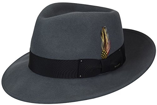 Bailey of Hollywood Classic LiteFelt Fedora Graphite, Small