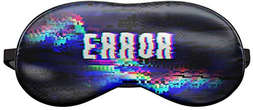 Schlafmaske Reise Relax Augen-maske Abdeckung Bett Emoji Nickerchen Augenbinde Seine Schwarz Error [042]