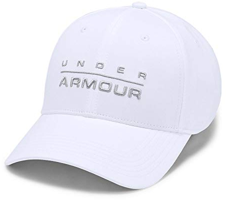 Under Armour Herren Kappe Wordmark STR, Weiß, L/XL, 1342243-100