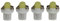 LED-Mafia Halogen Tachobeleuchtung Cockpitbeleuchtung Set 4x - weiß blau rot Cockpit f (weiß)
