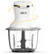 SHOV Mini Zerkleinerer Ein-Hand-Bedientaste, 700ml Glasbehälter, Gemüsezerkleinerer, elektrischer Mixer, Multi-& Universalzerkleinerer für Gemüse, Obst, Nüsse & Fleisch