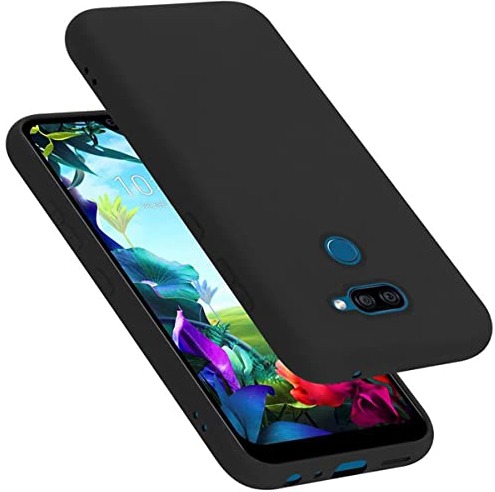 Cadorabo Hülle kompatibel mit LG K40S Hülle Silikon Handyhülle für K40S Case aus flüssigem Silikon- Kratzfeste und stoßfeste dünne TPU Schutzhülle - Liquid SCHWARZ