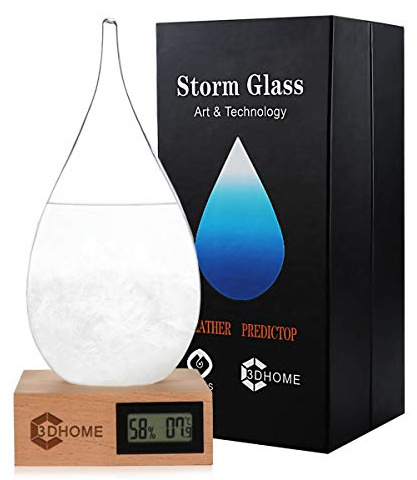 Storm Glass Wetterstationen Wassertropfen Wetter Predictor Kreative Vorhersage Nordic Style Dekoratives Wetterglas (XX-Large)