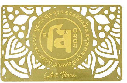 Feng Shui W4269 Amulett gegen Krankheiten, Goldkarte
