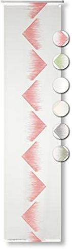 Neutex for you! RUBIN Schiebevorhang, Gardine, Vorhang, Transparent, 245 x 60 cm (H/B), 471711, Made in Germany, Oeko-Tex Standard 100, weiß-rot