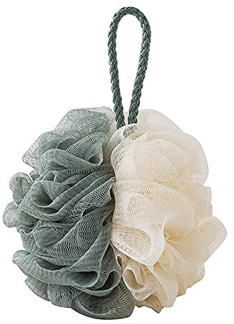 J Shop 1pièces Boule moussante pour le visage de fleur de douche bicolore super douce